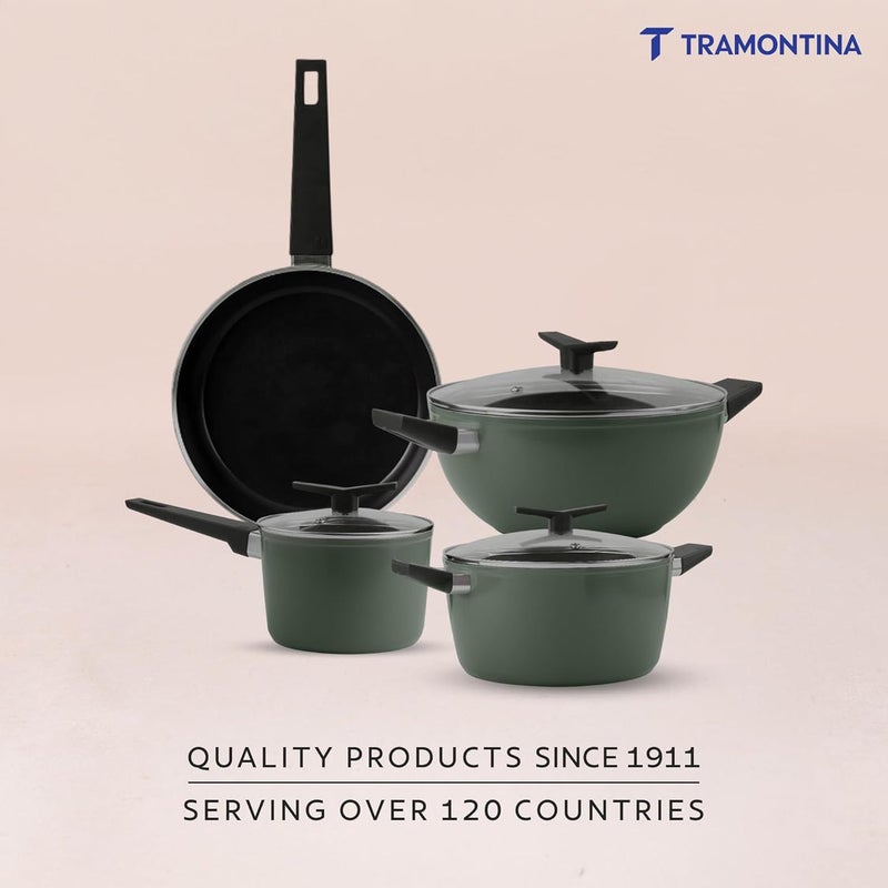 Tramontina Aura 7-Pieces Non-Stick Cookware Set – Sea Green - Image 5